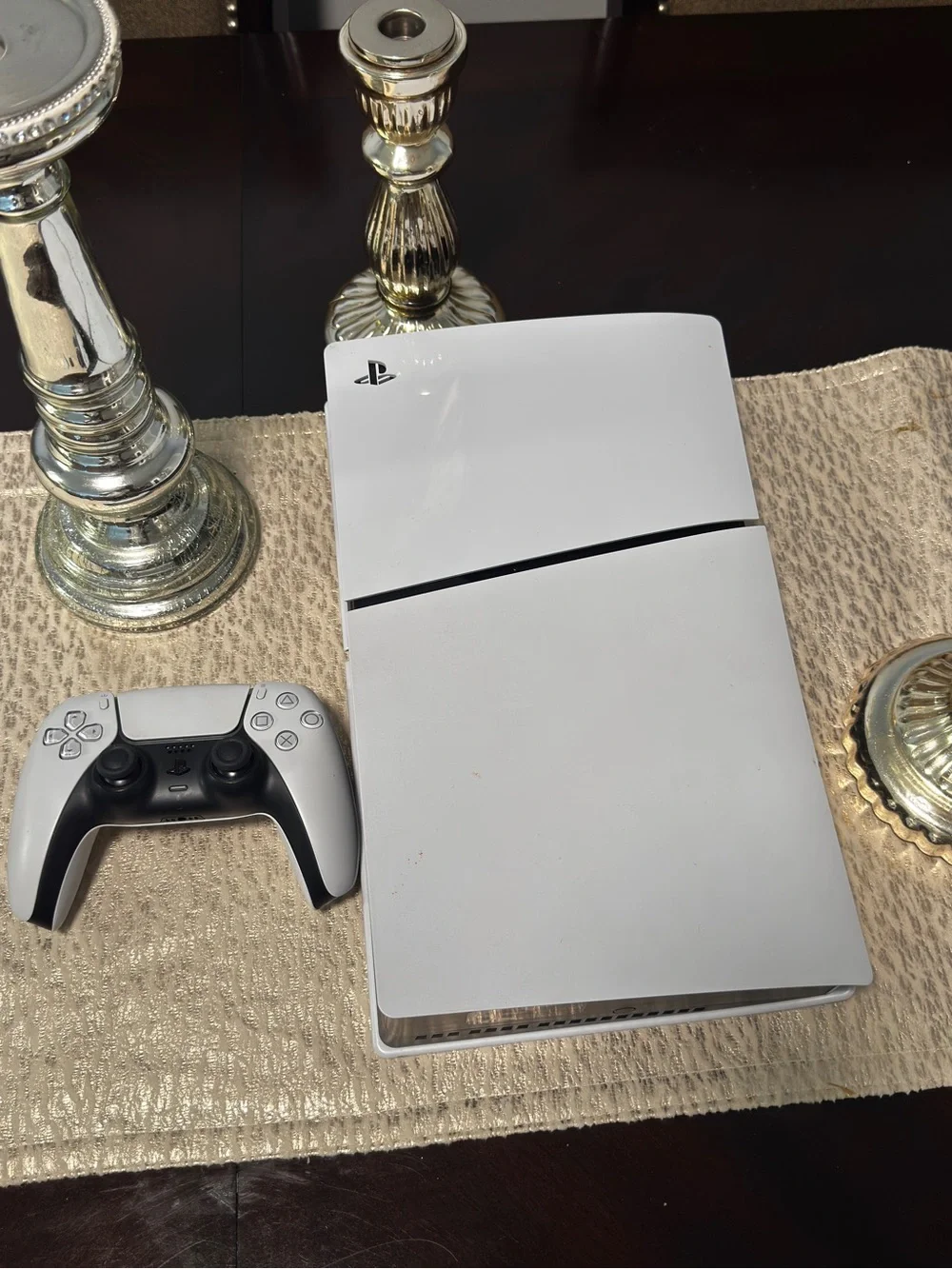 Sony PS5 Console with White and Black DualSense Controller
